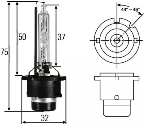 Bulb Hid Lamp D4S 35W 8GS007949-311 by Hella