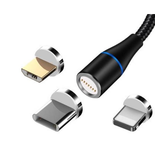 F11 2M 3A Fast Charging Magnetic Data Cable 3 In 1 Magnetic Cable Charging Cable Magnet Charging Cable