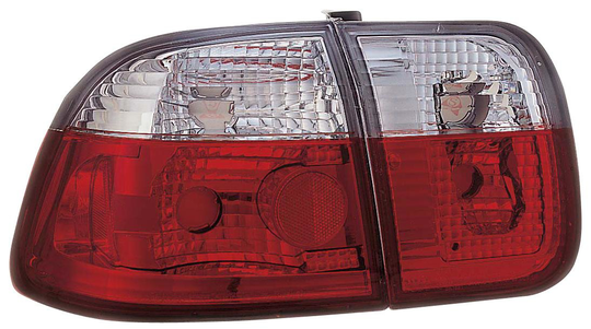 Set Tail Lights Honda Civic Sedan 1996-2001 - Red / Clear DL HOR37 AutoStyle DL HOR37
