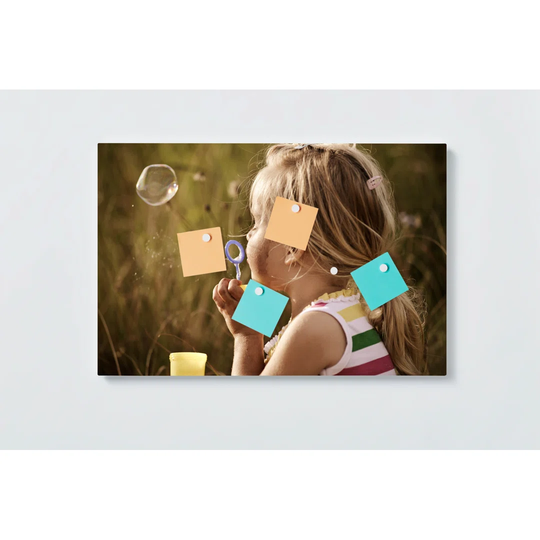 Blowing Bubbles Magnetic Wall Mounted Cork Board