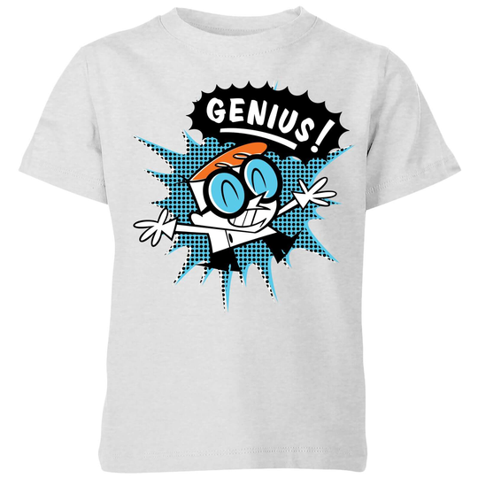 Dexters Lab Genius Kids' T-Shirt - Grey - 3-4 Years