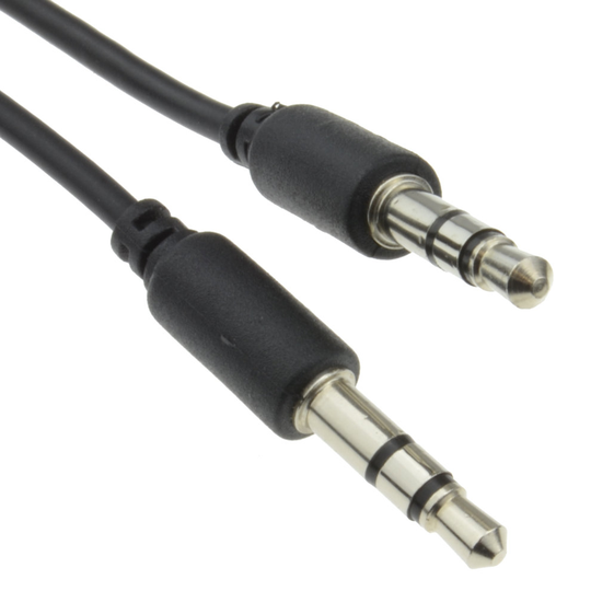 kenable Slimline PRO 3.5mm Jack to Jack Stereo Audio Cable Lead Nickle 0.5m