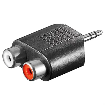 Goobay 3.5mm / 2xRCA Audio Adapter - Black