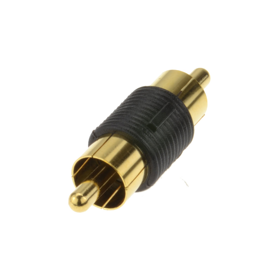 kenable Phono Male Plug To Phono Plug Joiner Coupler Adapter GOLD