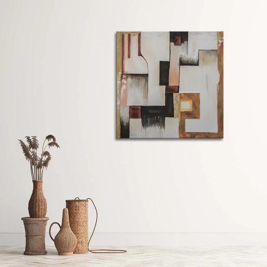 Canvas Print Abstract Brown Shape
