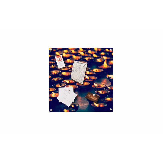 Candles Magnetic Wall Mounted Photo Memo Board