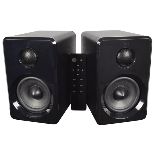AV:Link Active Bluetooth Bookshelf Speakers Black