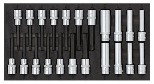 Sonic Sockets & Bit socket set 1/2", SFS 1/3 22-piece 302204