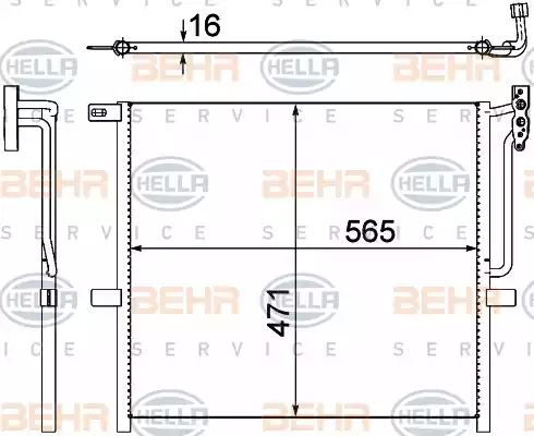 Condenser Air Conditioning 8FC351302-581 by Hella