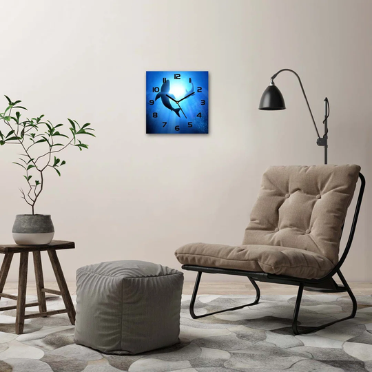 Two Sharks Silent Wall Clock