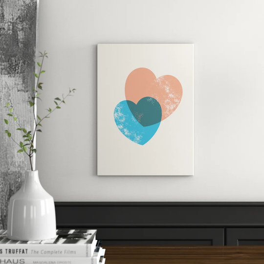 Hearts Combine - Unframed Graphic Art Print on Paper