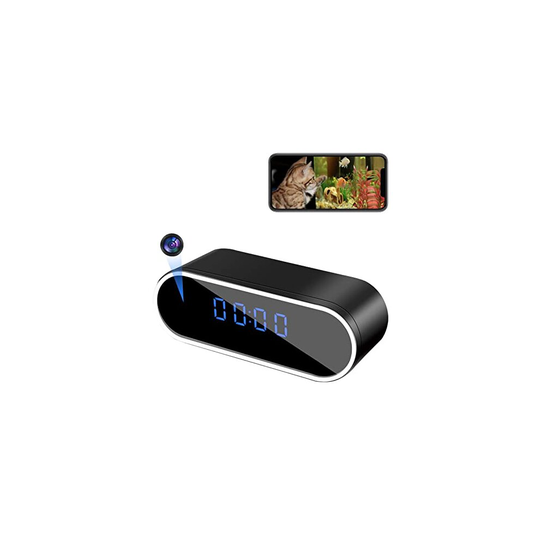 Spy Hidden Camera Clock WiFi, 1080P HD Mini Spy Camera Clock, Hidden Camera Clock Nanny Cam with Night Vision and Real Time View Motion Dete