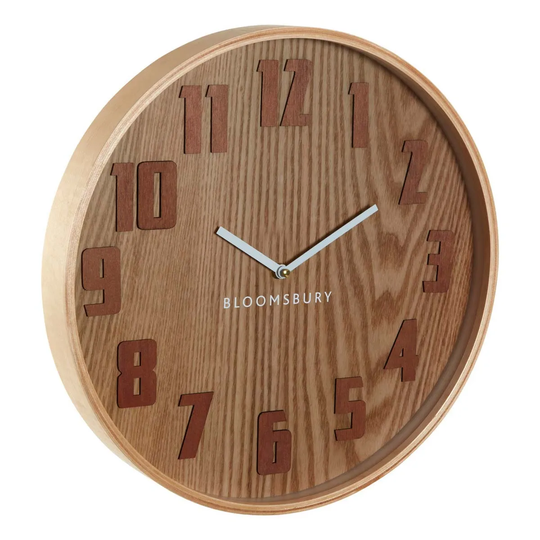 Interiors by PH Brown Grain Large Wall Clock
