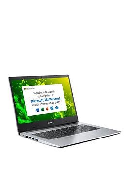 Acer Aspire 1 A114-33 Laptop - 11.6In Hd, Intel Celeron, 4Gb Ram, 64Gb Ssd, Microsoft 365 Personal Included (12 Months) - Silver - Laptop Only