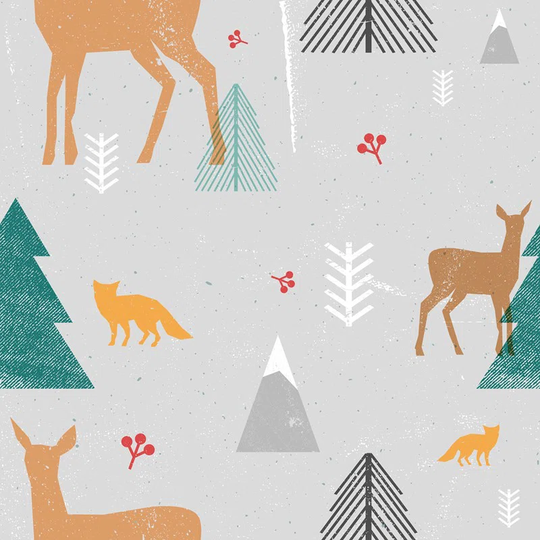 Walllpaper Roll 416X254cm Mural Decoration Kitchen Livingroom Bedroom Wallpaper Material With Print - Dear Deer Forest Animals