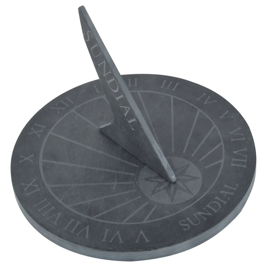 World of Weather Round Slate Sundial