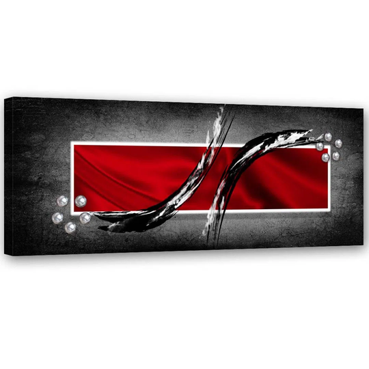 Canvas Print Abstract Red Grey