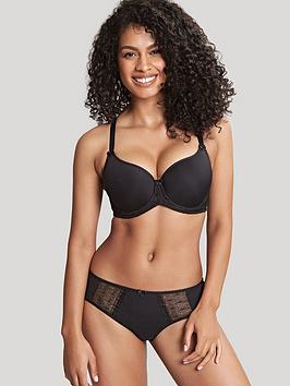 Panache Cari Moulded Spacer T-Shirt Bra - Black, Black, Size 28H, Women