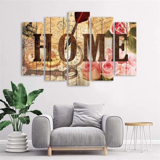 Canvas Print Home Vintage Flowers