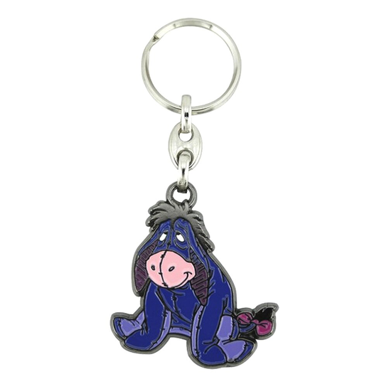 Disney Winnie The Pooh - Eeyore Sitting Enamelled Licensed Keychain-Keyring