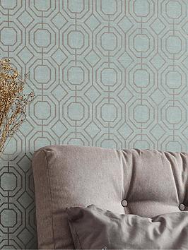 Superfresco Easy Easy Luxe Geo Duck Egg Wallpaper &Ndash; 10 Metre Roll