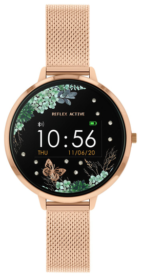 Reflex Active Series 3 Rose Gold Mesh Strap Smart Watch