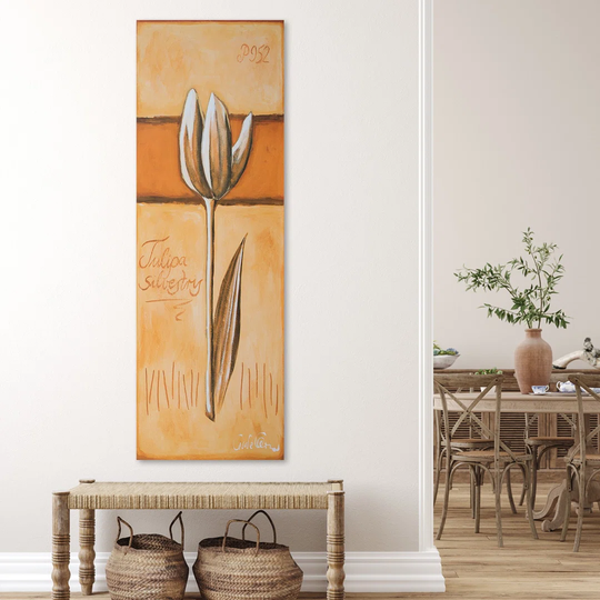 Canvas Print Tulip Blossom Watercolour