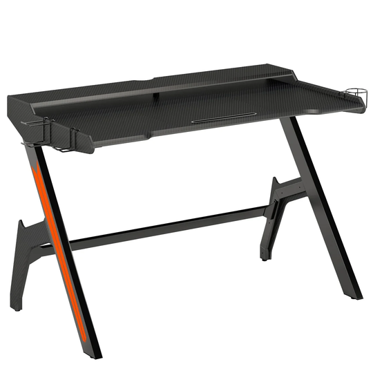 Carbon Fibre Effect Computer And Gaming Desk For Home Office - Inbox Zero Bumblebee