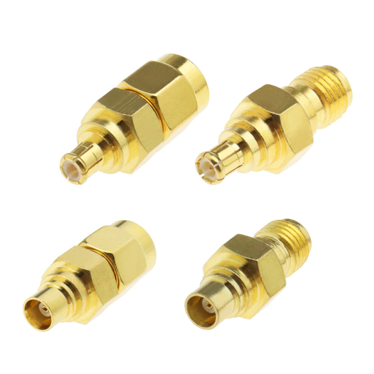 4pcs SMA to MCX Adapter Kit Brass Low Loss for Wlan Wireless Base Station PC