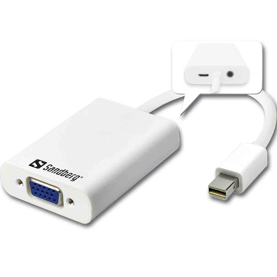 Sandberg Adapter MiniDP>VGA+Audio