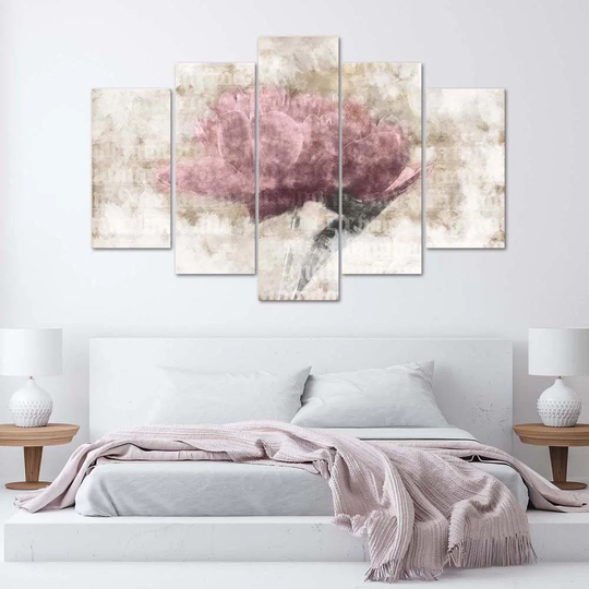 Canvas Print Pink Vintage Flower