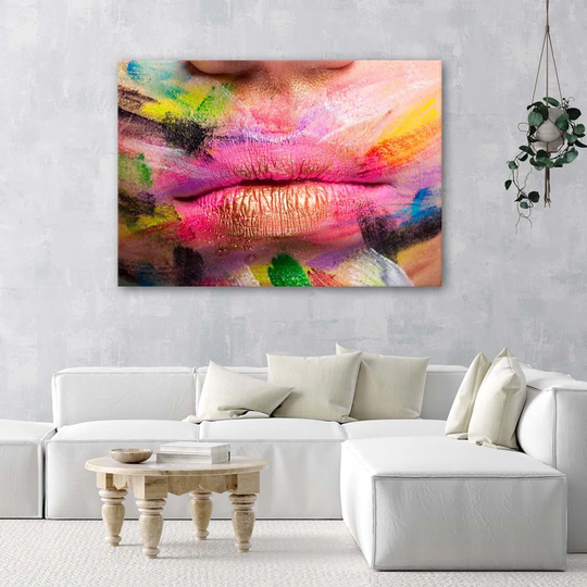 Canvas Print Colourful Lips