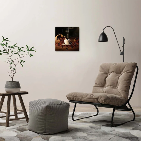 Coffee in a Cup Silent Wall Clock