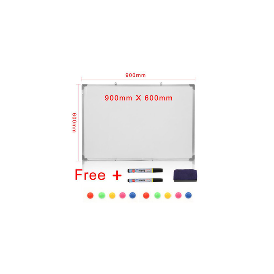 900 X 600MM Office/School Magnetic Dry Wipe Whiteboard Drawing Memo Notice Board