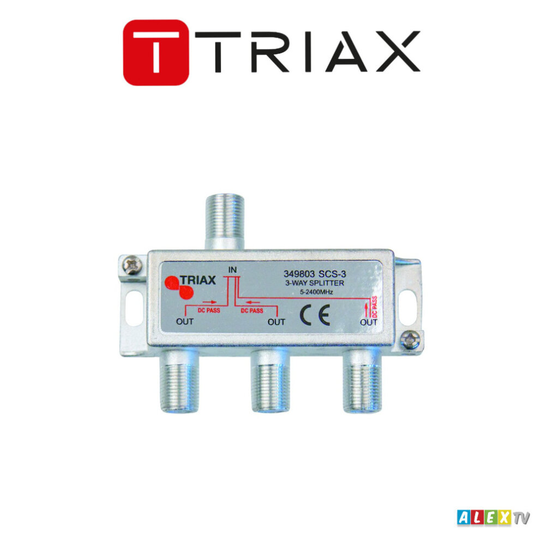 Triax SCS-3 TV Aerial 3 Way Splitter 5-2400 MHz - 349803
