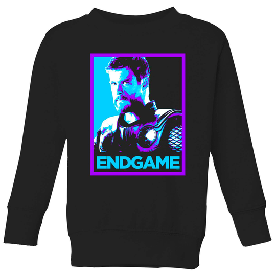Avengers Endgame Thor Poster Kids' Sweatshirt - Black - 3-4 Years - Black