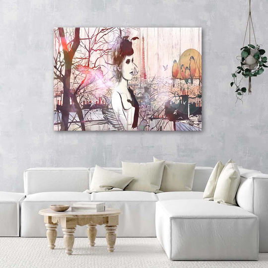 Canvas Print Vintage Woman Abstract