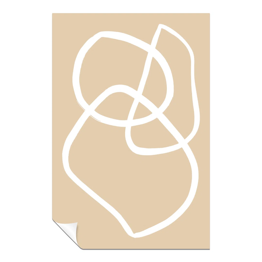 Panther Print Fine Art Prints Beige & White Line Art Minimalist 2 Artistic Unframed Poster, Pictures For Home Walls, Bedroom, Living Room & Bathroom D