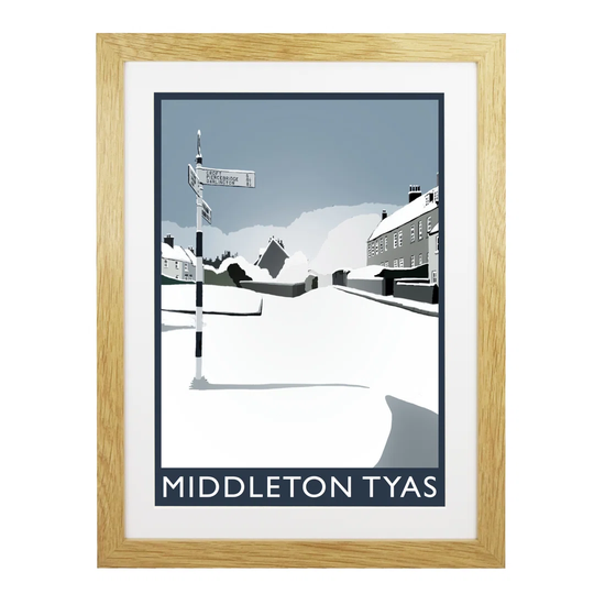Middleton Tyas in Snow by Richard O'Neil - Graphic Art Print on Paper
