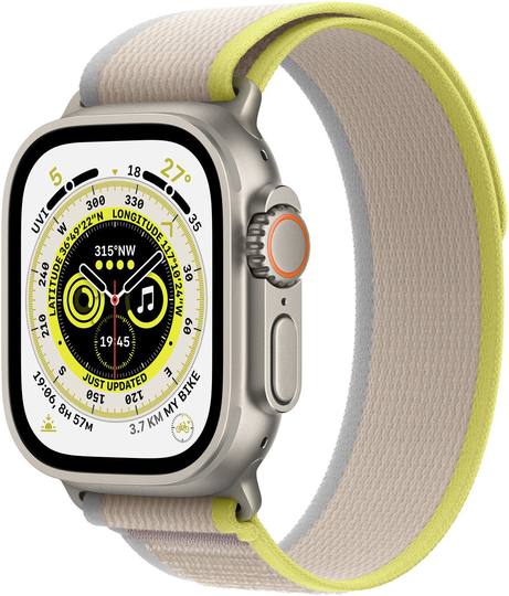 Apple Watch Ultra GPS+Cell 49mm Titanium Case Yllw/Beige-S/M