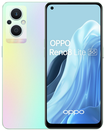 SIM Free OPPO Reno8 Lite 5G 128GB Mobile Phone - Rainbow
