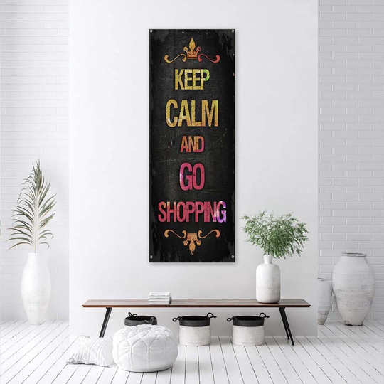 Canvas Print Keep Calm And Go Shopping
