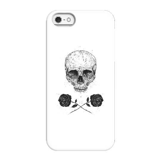Balazs Solti Skull And Roses Phone Case for iPhone and Android - iPhone 5/5s - Snap Case - Matte