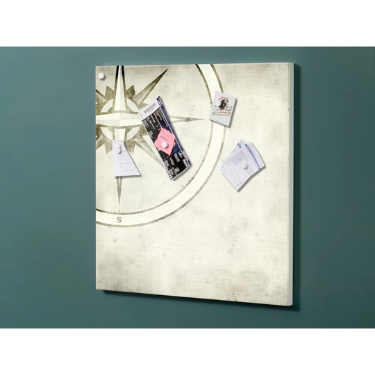 Notiz Motive Wind Rose Magnetic Wall Mounted Cork Board