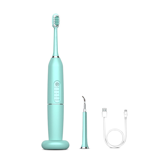 (green) Electrical Rechargeable Toothbrush Portable USB Smart Toothbrushes Waterproof Automatic Electronic Vibrating