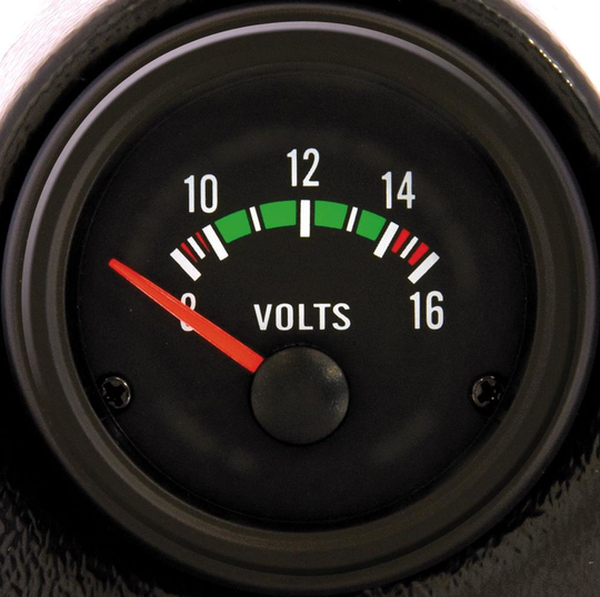 Performance Instrument Black Voltage 8-16 Volt 52mm PI 48986