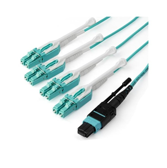 StarTech.com MPO/MTP to LC Breakout Cable - Plenum-Rated - OM3, 40Gb - Push/Pull-Tab - 1 m