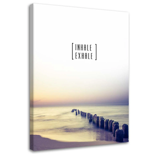 Canvas Print Breakwater Beach Sea
