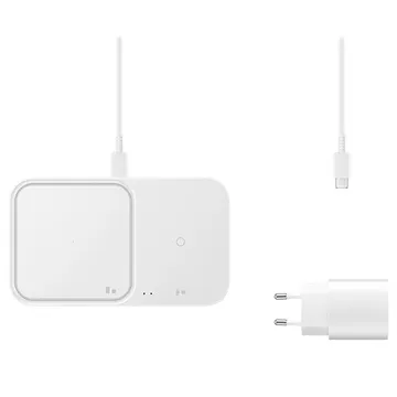 Samsung Super Fast Wireless Charger Duo with TA EP-P5400TWEGEU - White