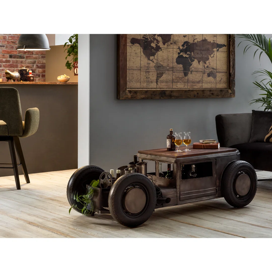 Kernan Wheel Coffee Table with Storage